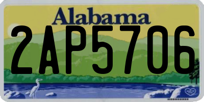 AL license plate 2AP5706