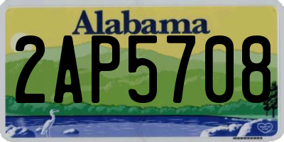 AL license plate 2AP5708