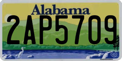 AL license plate 2AP5709