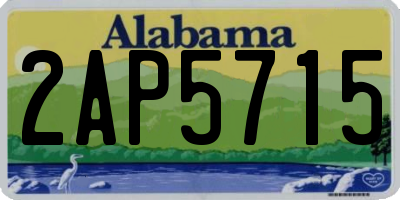 AL license plate 2AP5715