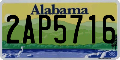 AL license plate 2AP5716