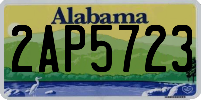 AL license plate 2AP5723