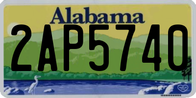 AL license plate 2AP5740