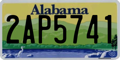 AL license plate 2AP5741