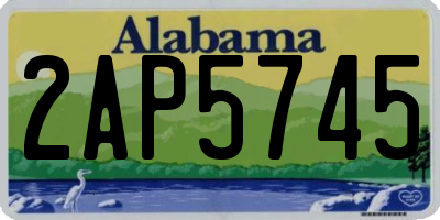 AL license plate 2AP5745