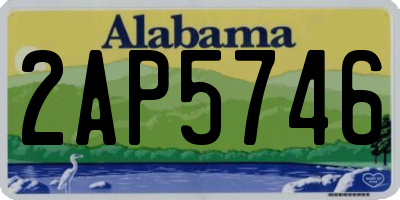 AL license plate 2AP5746