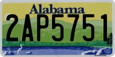 AL license plate 2AP5751