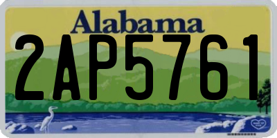 AL license plate 2AP5761