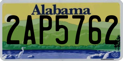 AL license plate 2AP5762