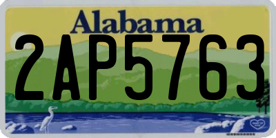 AL license plate 2AP5763