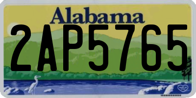 AL license plate 2AP5765