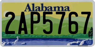 AL license plate 2AP5767