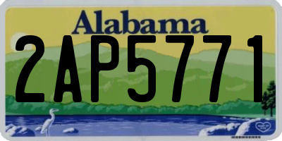 AL license plate 2AP5771