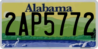 AL license plate 2AP5772