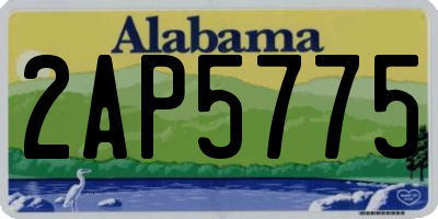 AL license plate 2AP5775