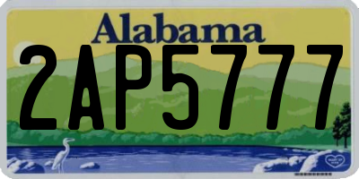 AL license plate 2AP5777
