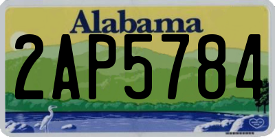 AL license plate 2AP5784