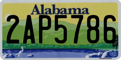 AL license plate 2AP5786