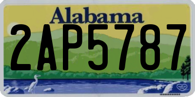 AL license plate 2AP5787
