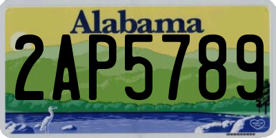 AL license plate 2AP5789