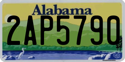 AL license plate 2AP5790