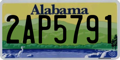AL license plate 2AP5791