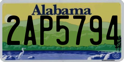 AL license plate 2AP5794