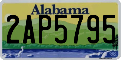 AL license plate 2AP5795