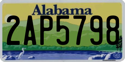AL license plate 2AP5798