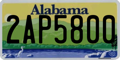 AL license plate 2AP5800