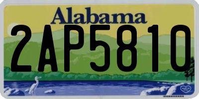 AL license plate 2AP5810