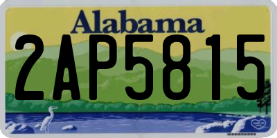 AL license plate 2AP5815