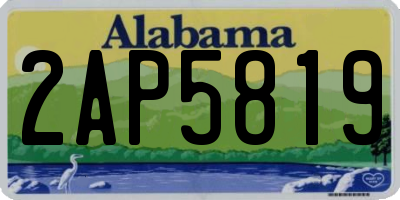 AL license plate 2AP5819