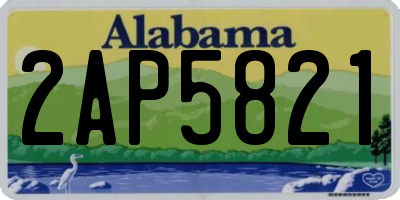 AL license plate 2AP5821