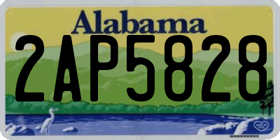 AL license plate 2AP5828