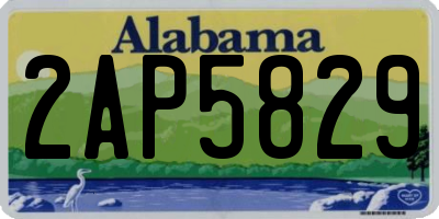 AL license plate 2AP5829