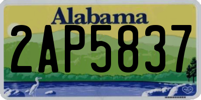 AL license plate 2AP5837