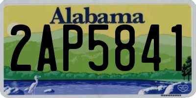 AL license plate 2AP5841