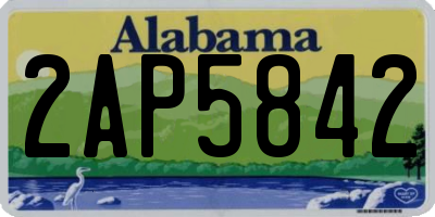 AL license plate 2AP5842