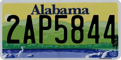 AL license plate 2AP5844