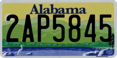 AL license plate 2AP5845