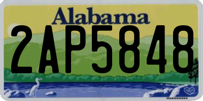 AL license plate 2AP5848