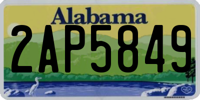 AL license plate 2AP5849