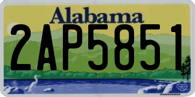 AL license plate 2AP5851