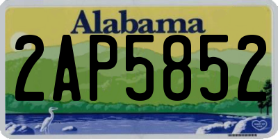 AL license plate 2AP5852