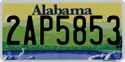 AL license plate 2AP5853