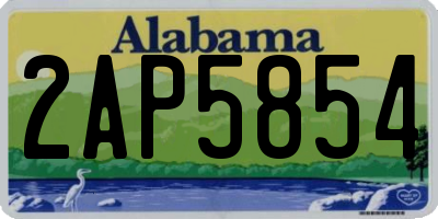 AL license plate 2AP5854