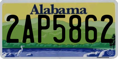 AL license plate 2AP5862