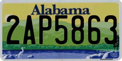 AL license plate 2AP5863