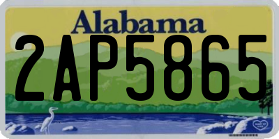 AL license plate 2AP5865